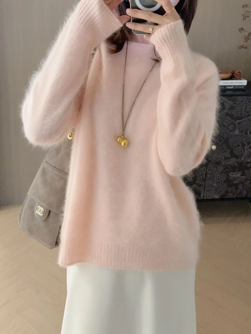 仓美美女装-羊绒羊毛拉毛毛衣