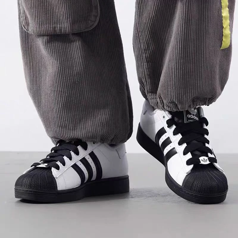 【WH解放路AD】阿迪达斯三叶草SUPERSTAR中性经典贝壳头板鞋 JI0124