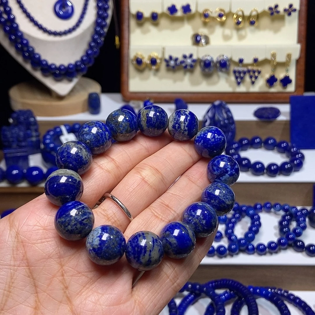 青金石未镶嵌特漏14mm+手串