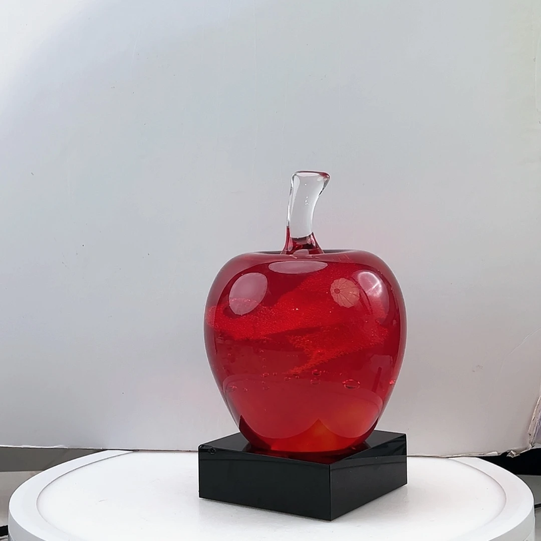 茶盏琉璃水晶苹果