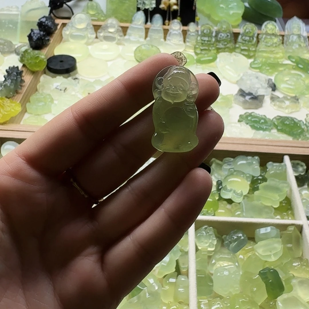 蛇纹石玉合金颈饰