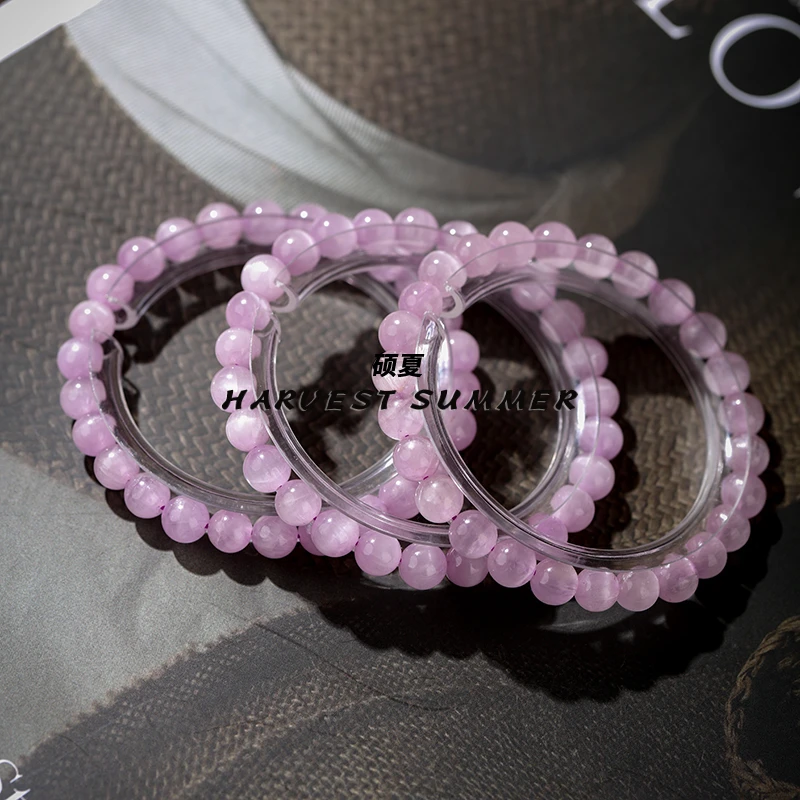 硕夏天然星光拉丝紫锂辉7-8mm+单圈手链多样性发其一SX112