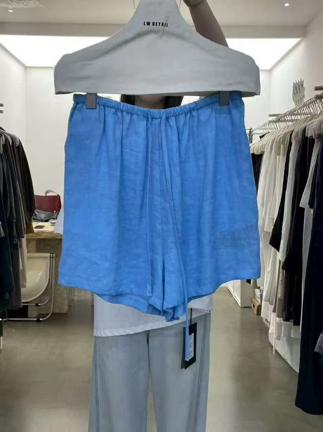 一粒沙海精品纯亚麻短裤1011