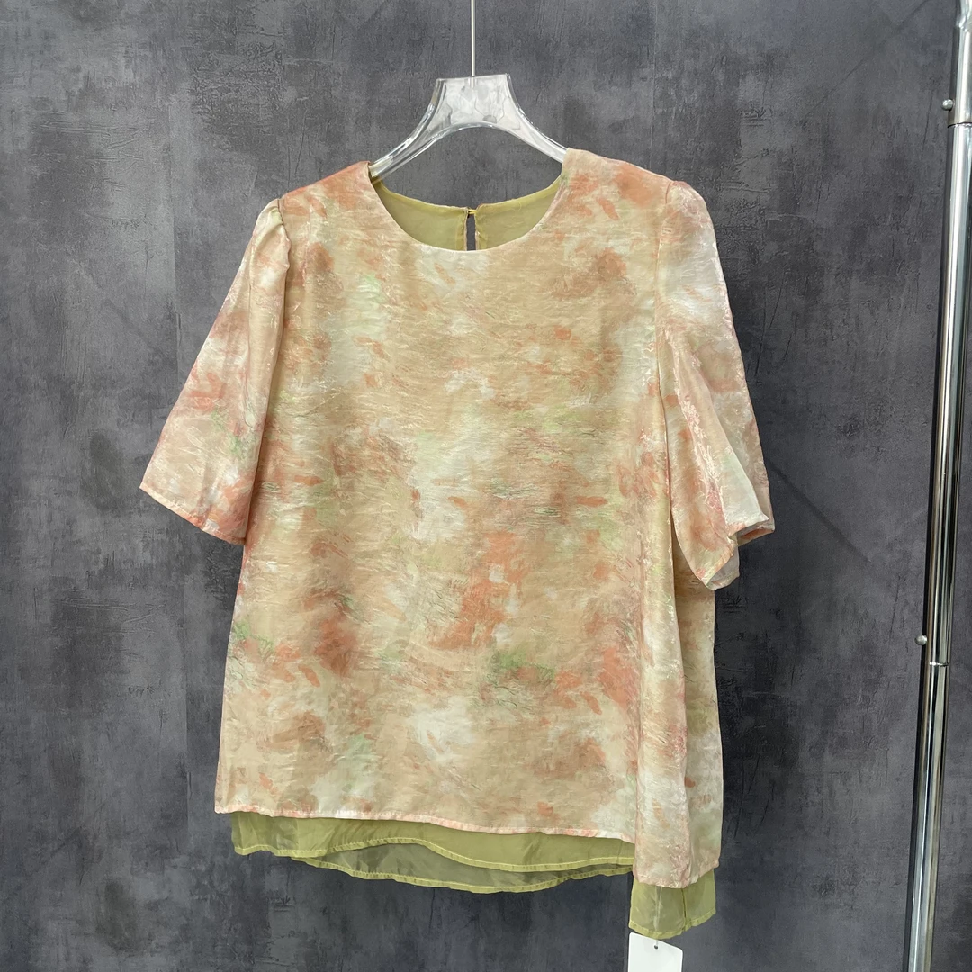 月月推荐 /502 夏季新款女装设计师款女士T恤洋气休闲百搭时尚