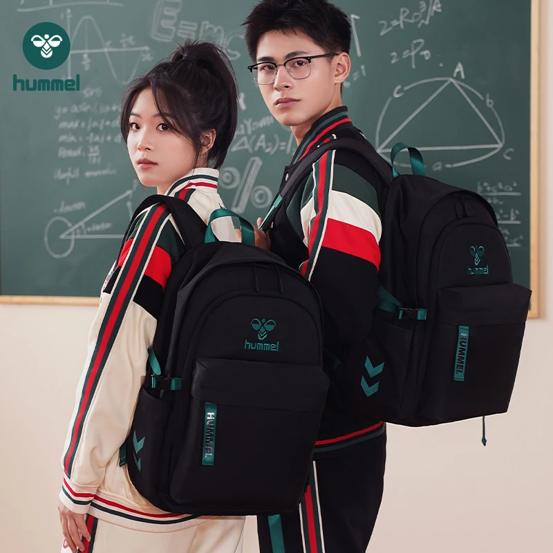 32升HUMMEL防水带反光条轻量化设计大容量初高中时尚书包YBDB7002