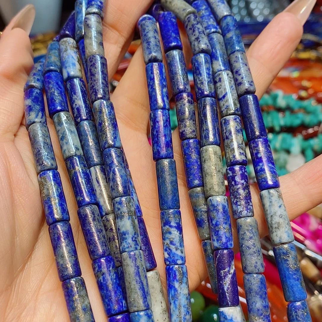玛瑙/玉髓未镶嵌珠宝半成品6✖️16mm青金管一条