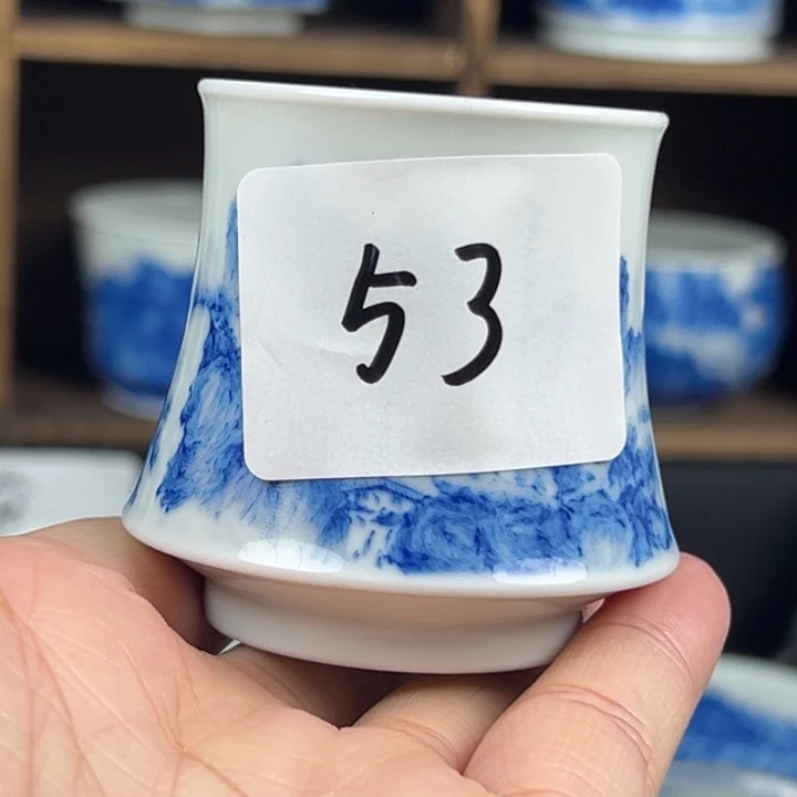 杯开窑浮力山水微瑕53