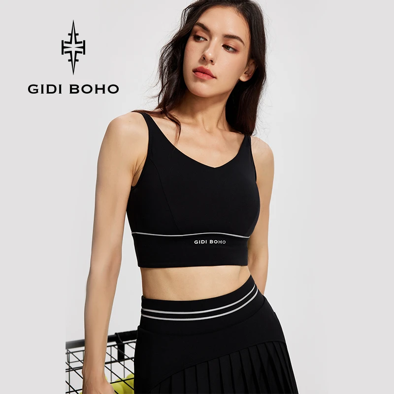 GIDI BOHO/极地薄荷春夏新款户外运动训练美背紧身高强度瑜伽背心