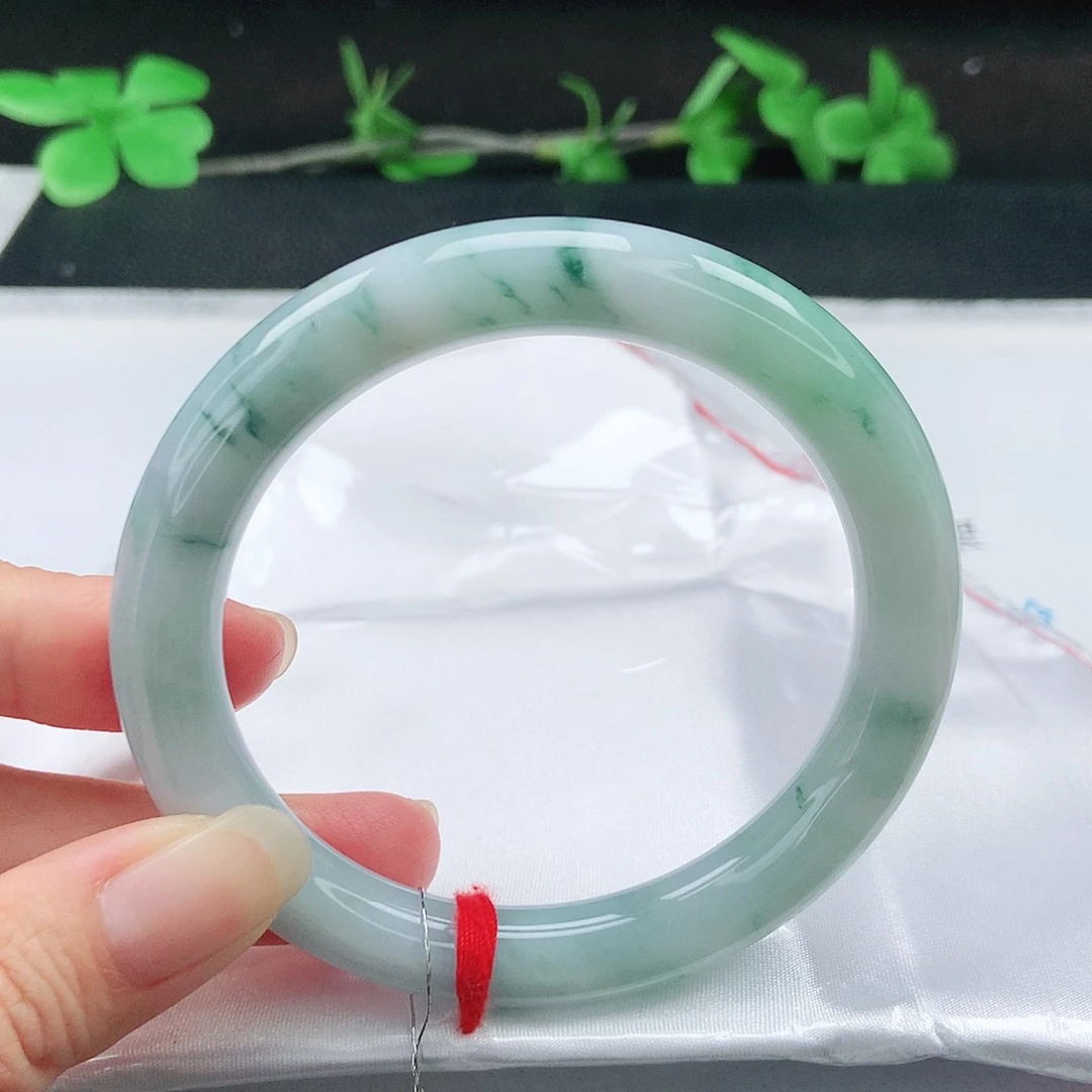 翡翠未镶嵌手镯（圆镯）59圆