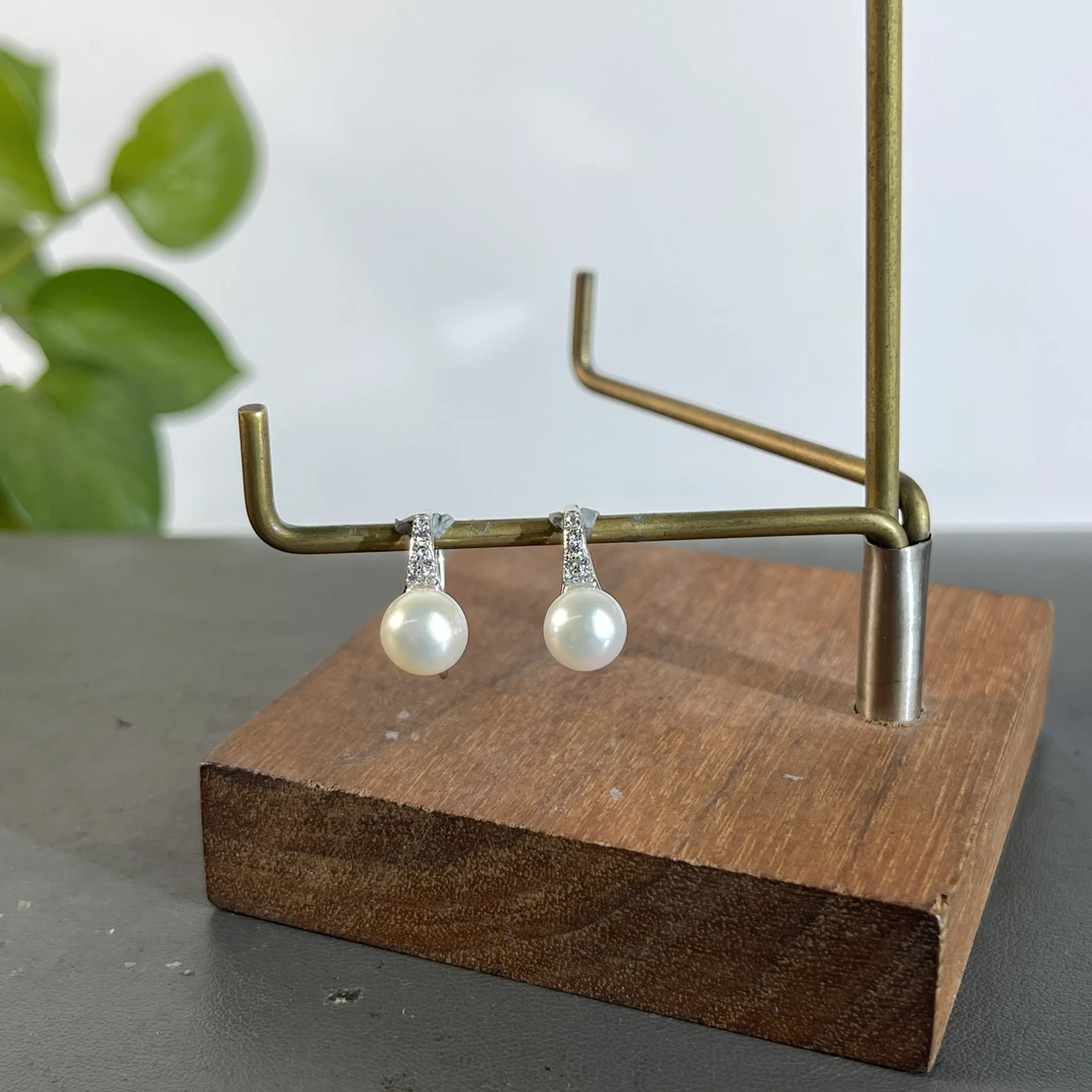 JSB25-153    s925银镶珍珠耳饰