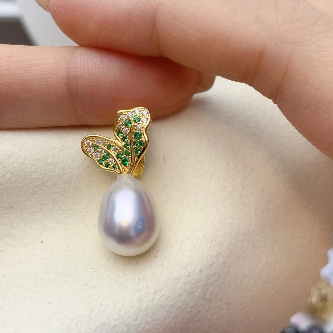 海水珍珠颈饰银S925镶嵌w46