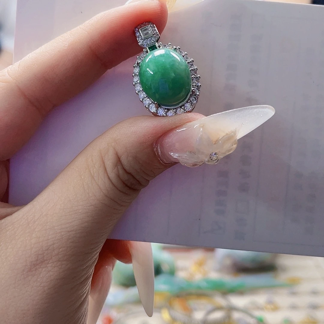 翡翠未镶嵌颈饰夏***喵天然翡翠Ａ货