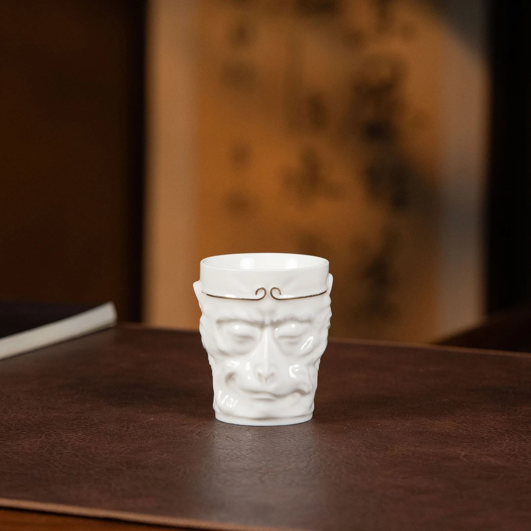 【陶瓷大圣杯】手工雕塑主人杯家用功夫茶具约110cc福利DC