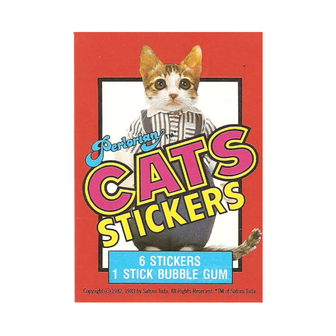 1983年Perlorian Cats佩洛里安猫 蜡包中古猫奴收藏卡牌贴纸