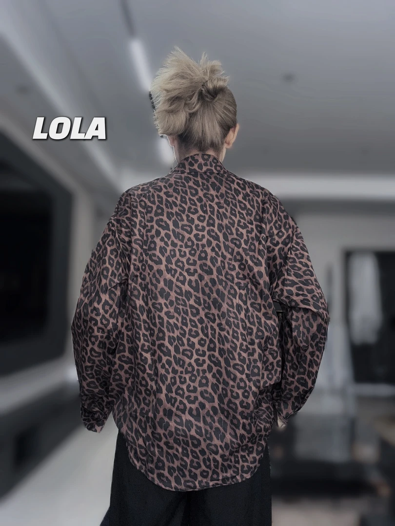 气质长袖豹纹衬衫外套早秋洋气独特别致宽松穿搭
