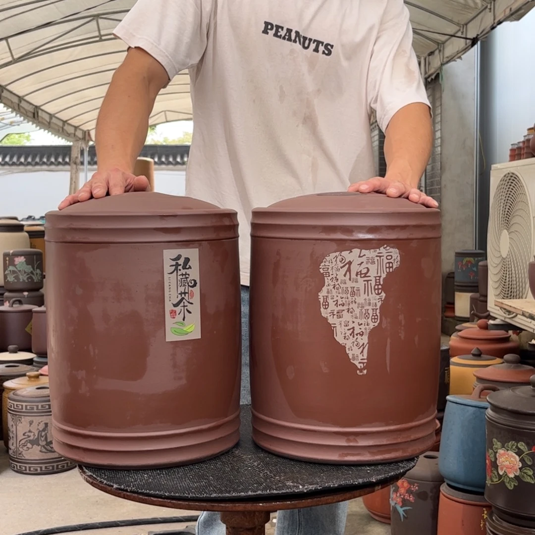 紫砂茶叶罐12 饼茶叶罐