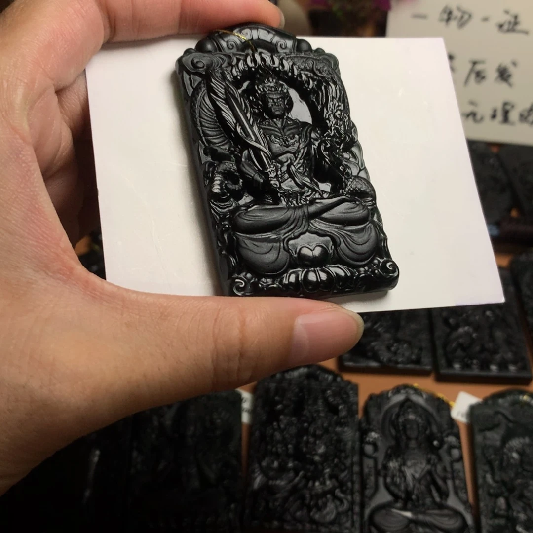 翡翠未镶嵌颈饰天然缅甸a货钢琴黑挂件