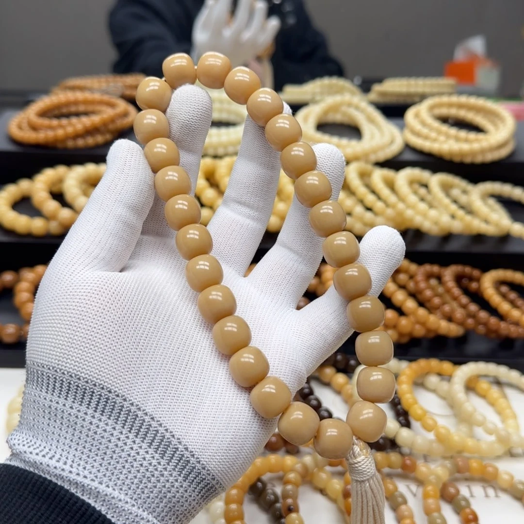 菩提根/象牙果手串13×14 8-10年 鬼工