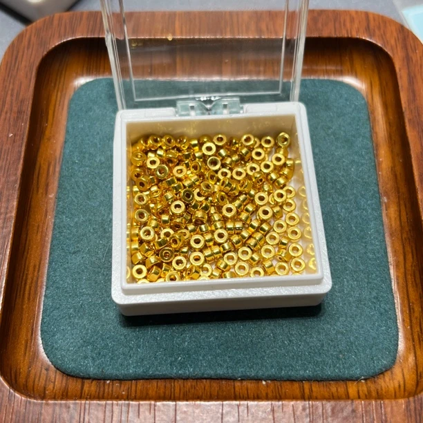 足金999素金5D硬金3mm直切算盘珠（此订单发20个）
