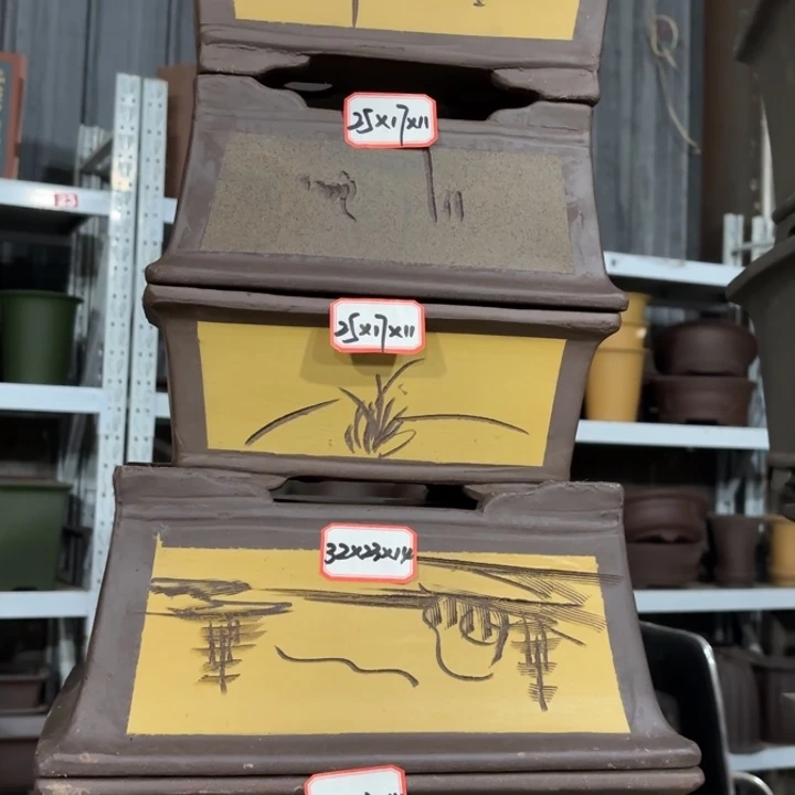 紫砂花盆100-5。