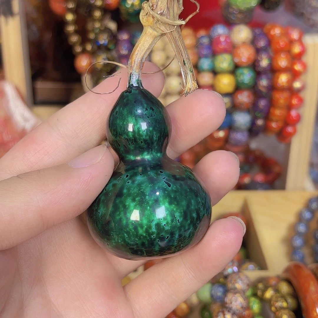 六公分绿透大漆葫芦