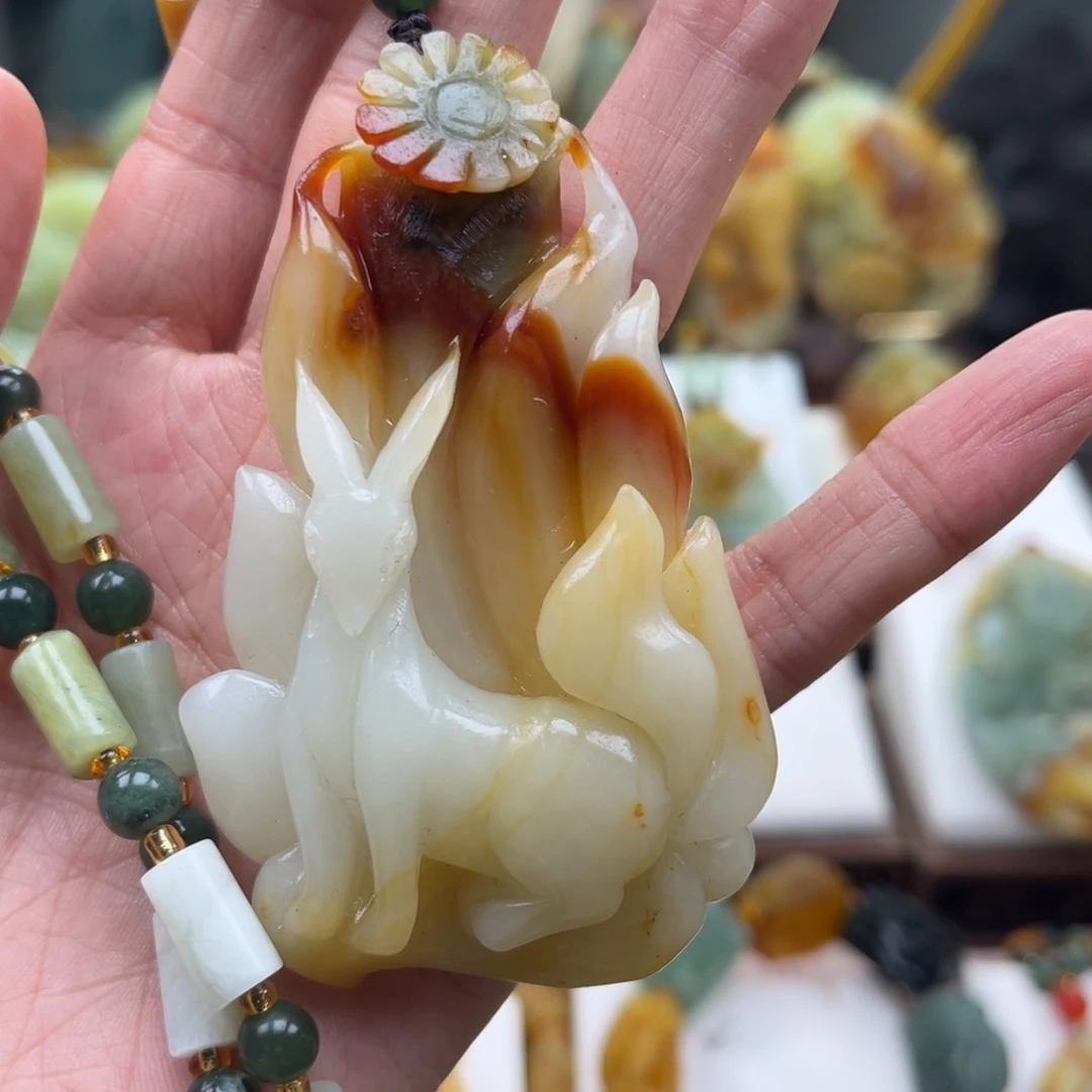 岫玉未镶嵌挂件挂件