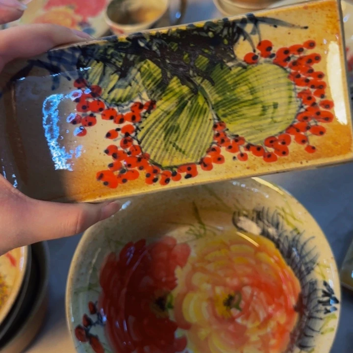 瓷片手工手绘高货陶瓷