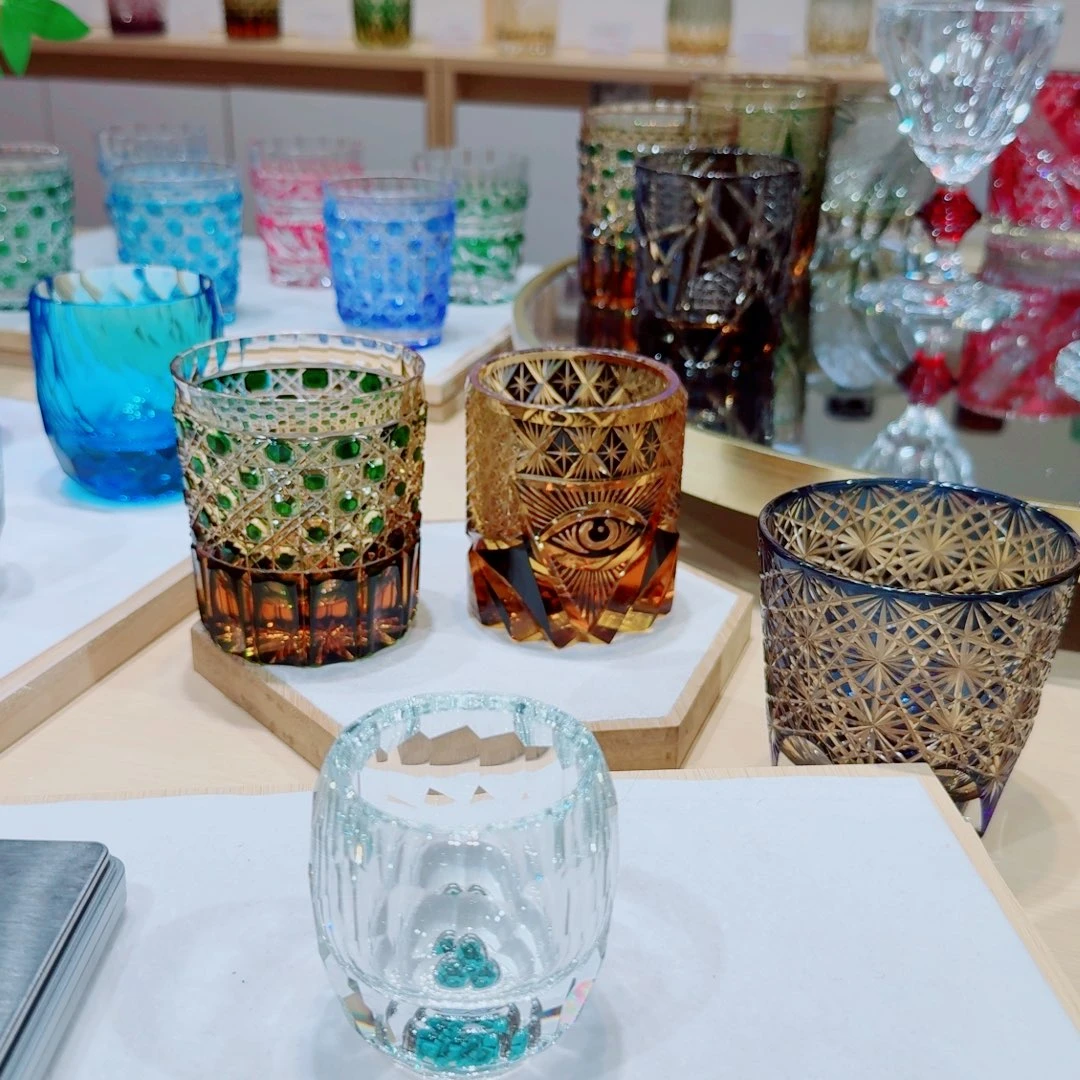 水晶玻璃手柄款绿松石2个