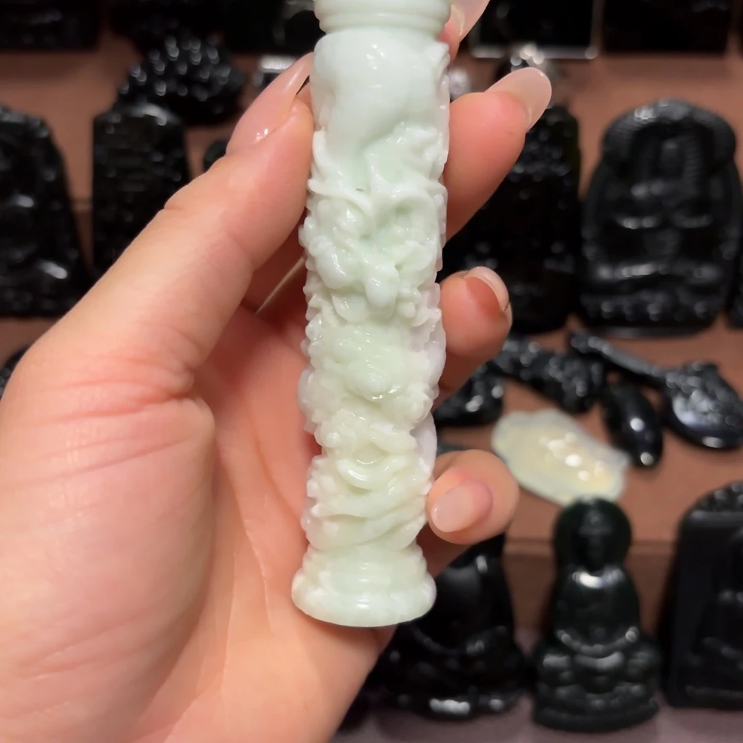 蛇纹石玉未镶嵌吊坠(赠链)