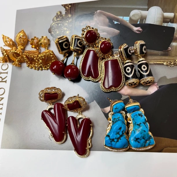 合金耳饰 央稞【孤品福利耳环合集】新款手工复古古风民族风耳环