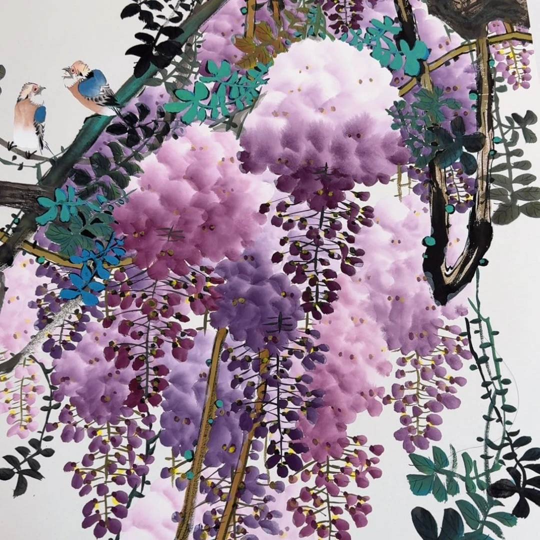 国画国画作品山水花鸟