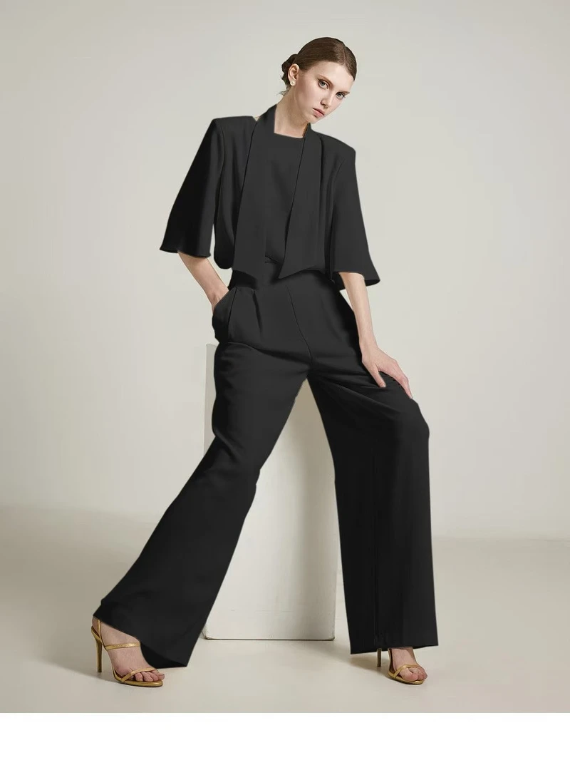 新款高定面料【气质女王】夏日职场穿搭必备阔腿套装