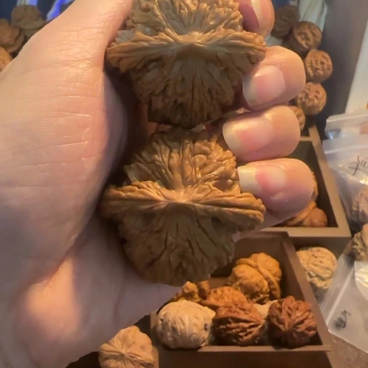 文玩核桃把件狮虎兽