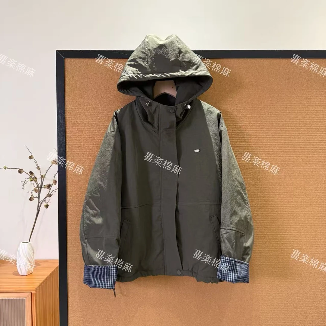 喜樂  2025连帽派克服夹棉棉服外套早冬季新款时尚百搭休闲防风女