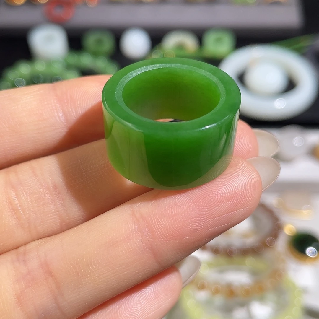 和田玉（碧玉）未镶嵌戒圈