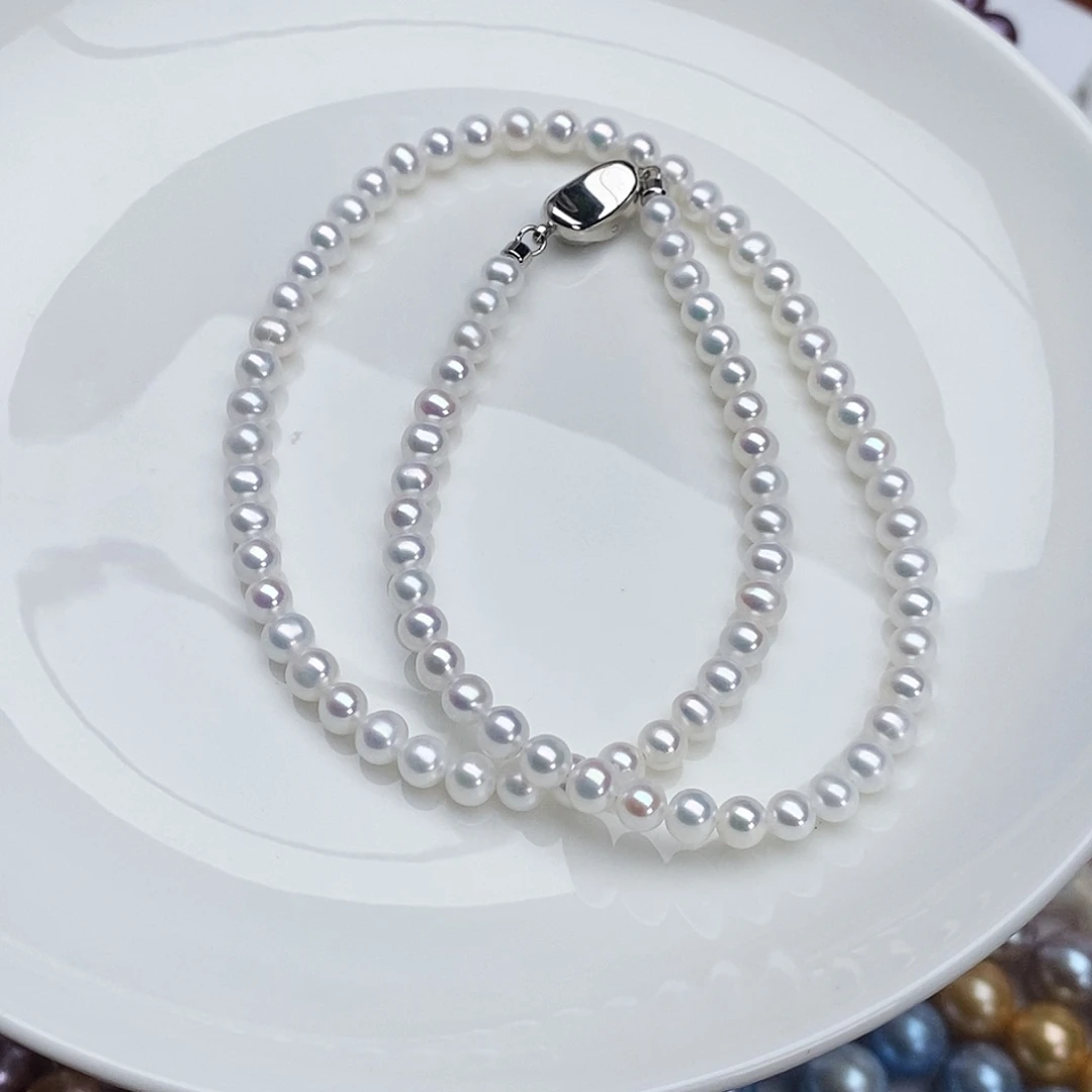 颈饰银S925镶嵌淡水珍珠