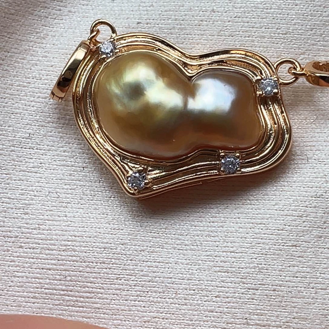 颈饰银S925镶嵌海水珍珠