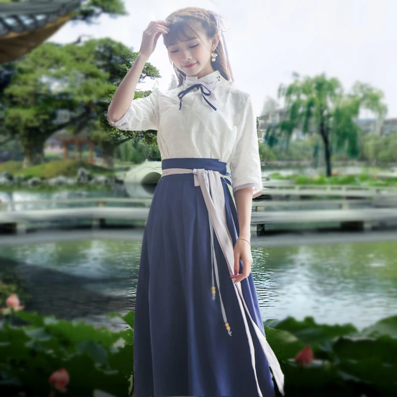 【AA】汉派时尚单品女装连衣裙【01-100】夏季少女复古春夏日常