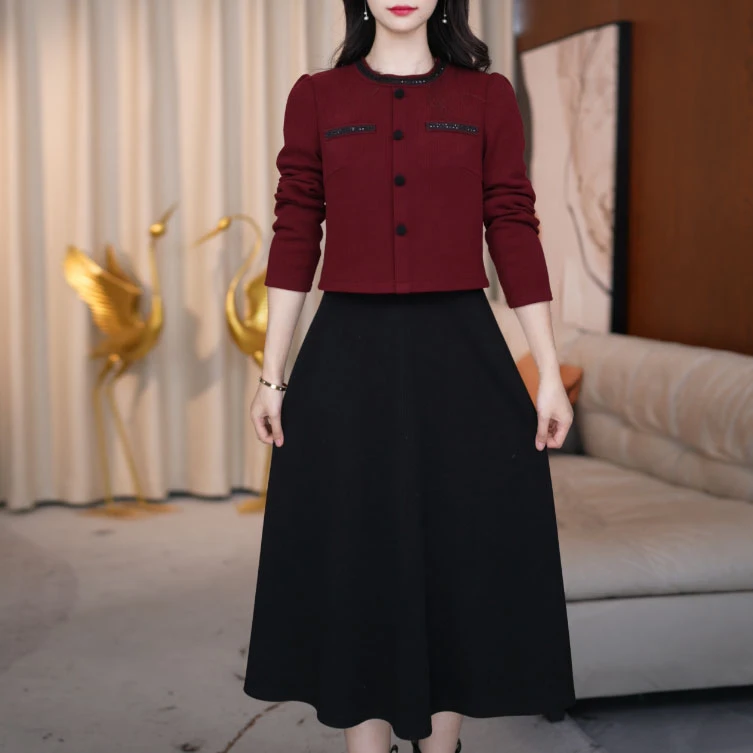 连衣裙春秋显瘦气质长袖洋气时尚职业秋冬春秋显瘦气质长袖洋气