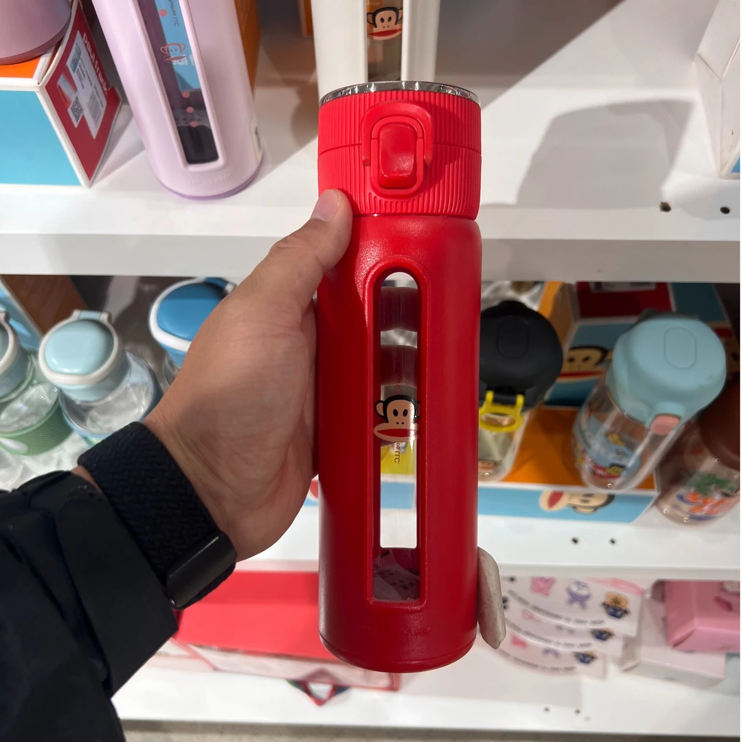 DZ猴玻璃杯正货直饮塑料杯可爱幼儿园学生防摔便携喝水杯