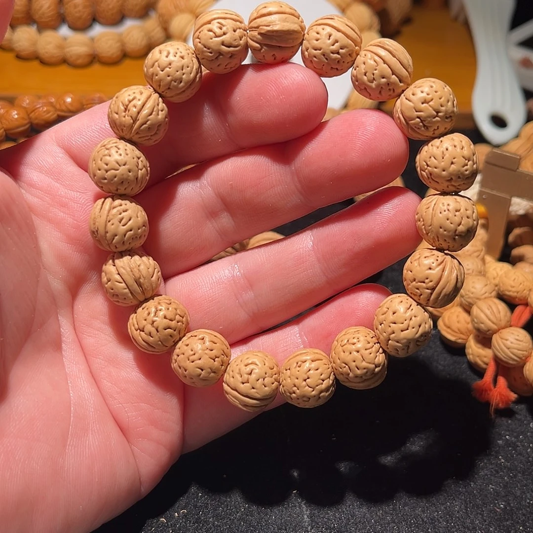 桃核手串13尺寸三道筋