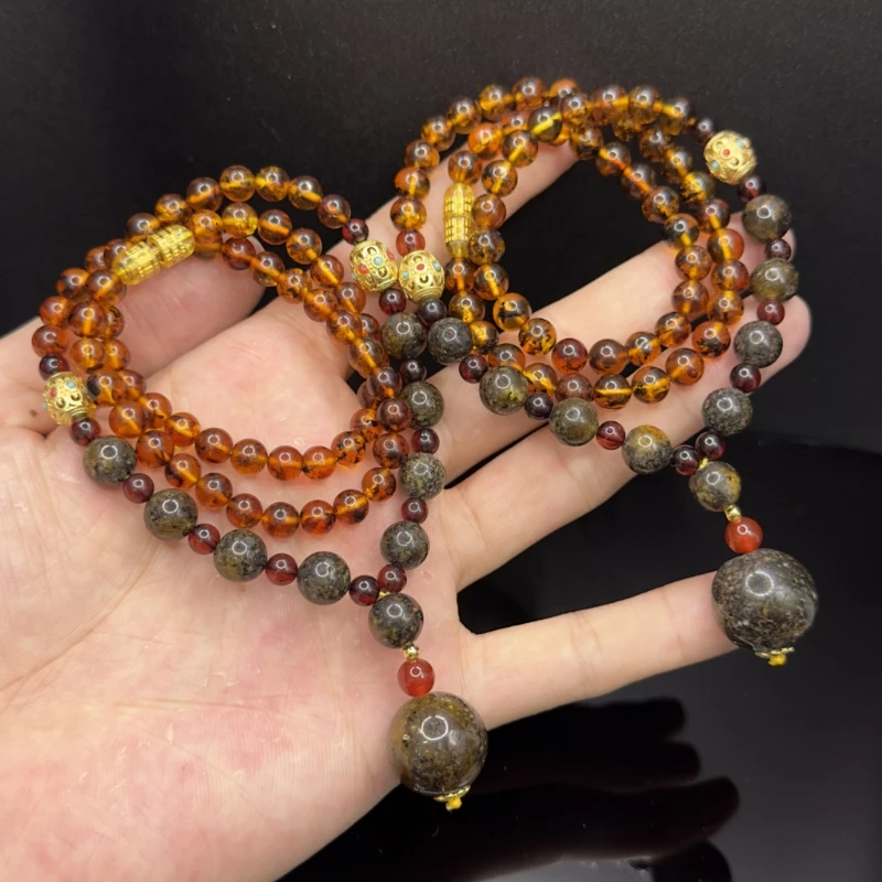 【老三珠宝】琥珀老翁珀DIY公主链M7【多样性发其一】约6-19mm