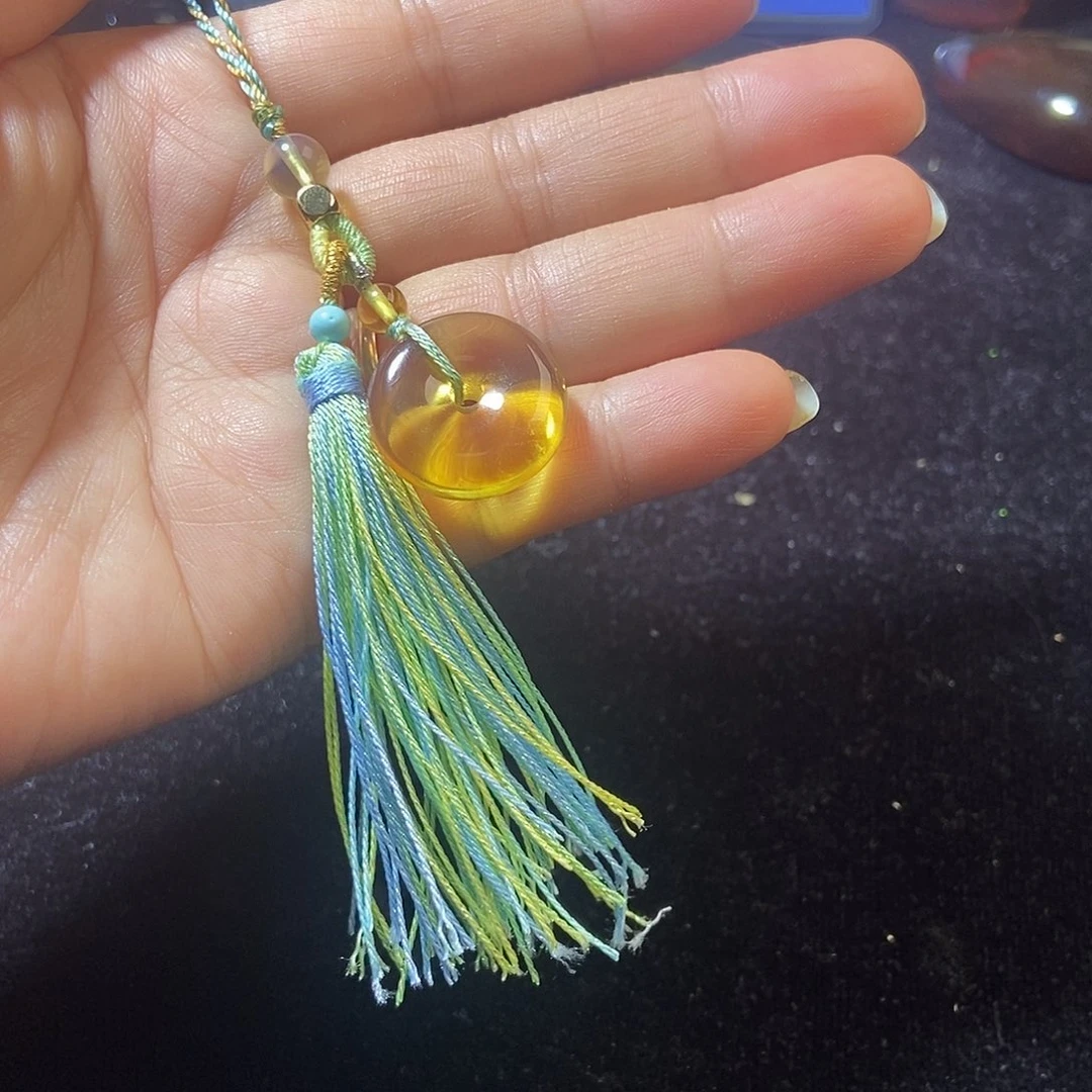 未镶嵌颈饰琥珀缅甸天然琥珀手机挂