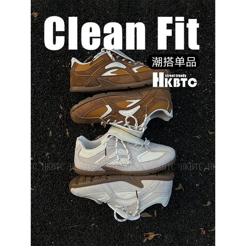 HKBTCNormcore秋季新款 男士复古翻盖百搭休闲板鞋运动德训鞋时尚