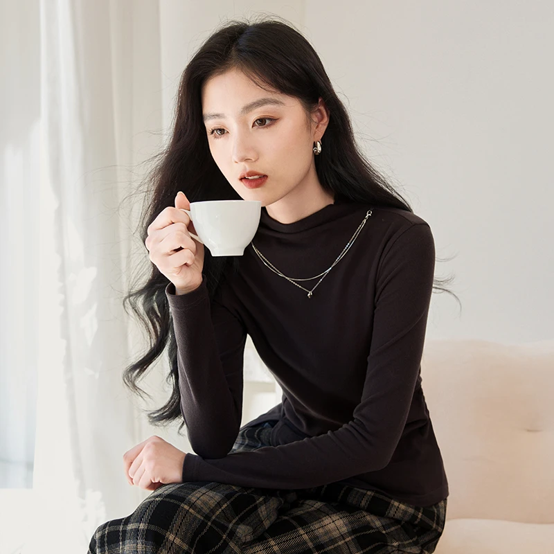 【程总专属】X844050毛针织衫 香影打底针织衫女2024秋冬新款半高