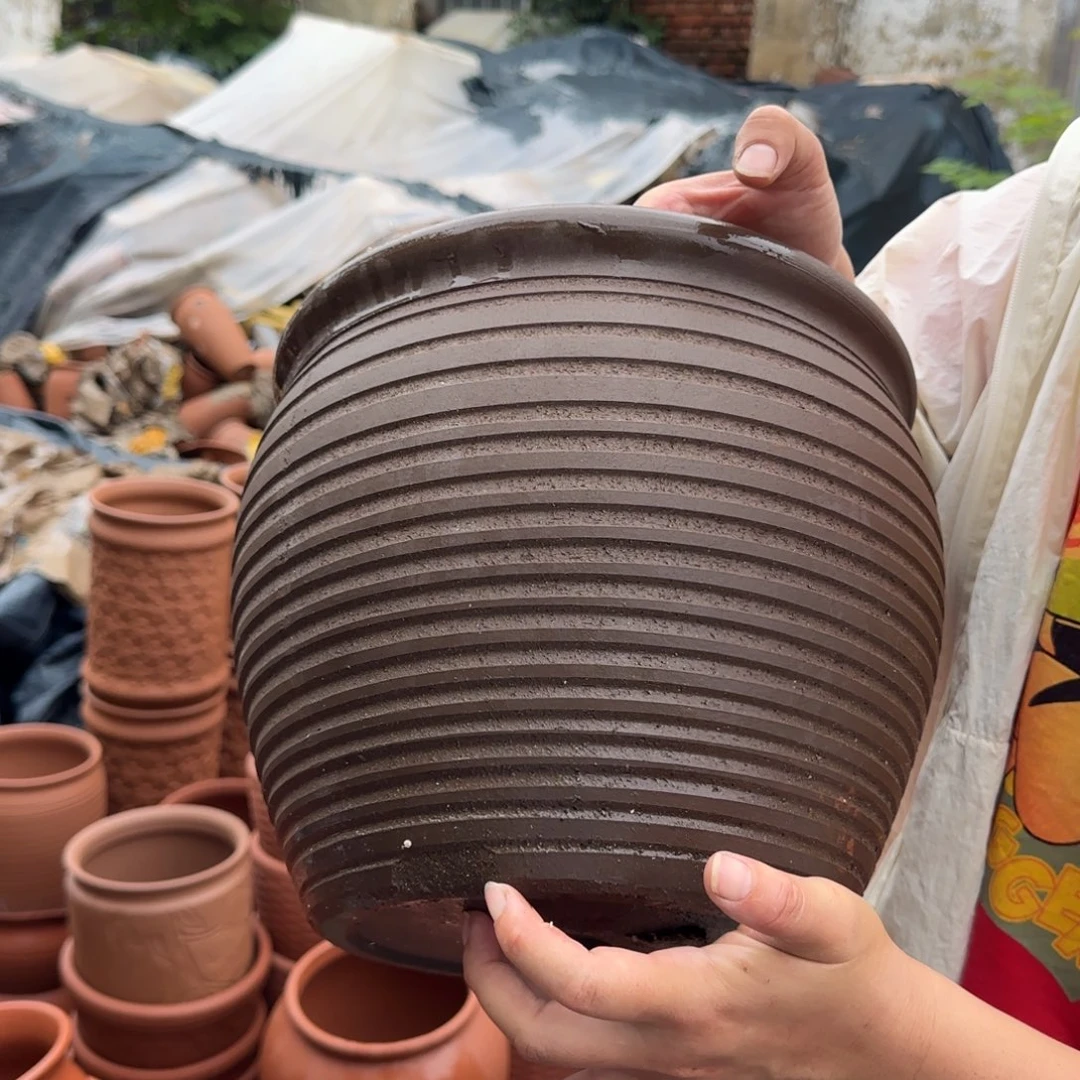 紫砂花瓶口28高25宜兴紫砂瑕疵底部硌皮