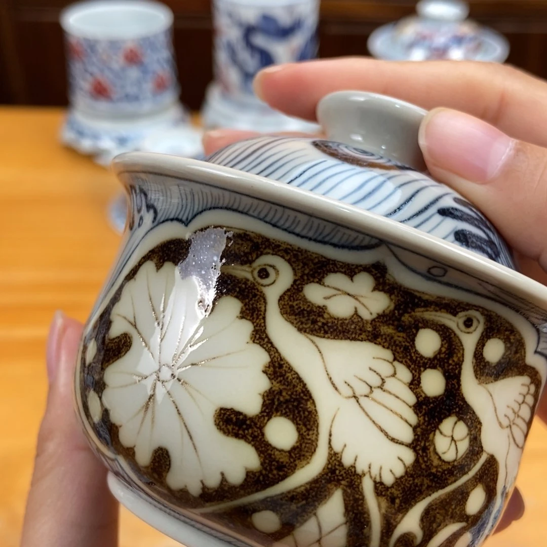 手绘现代茶具非古董