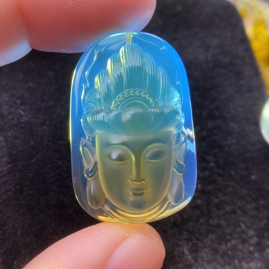 蓝珀未镶嵌吊坠(不含链)