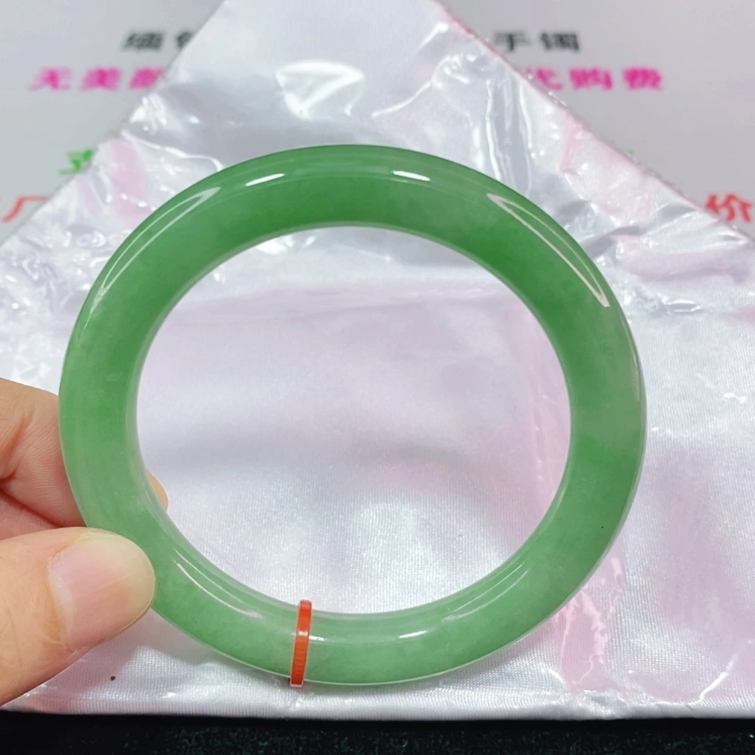 未镶嵌手镯翡翠57圈口圆条