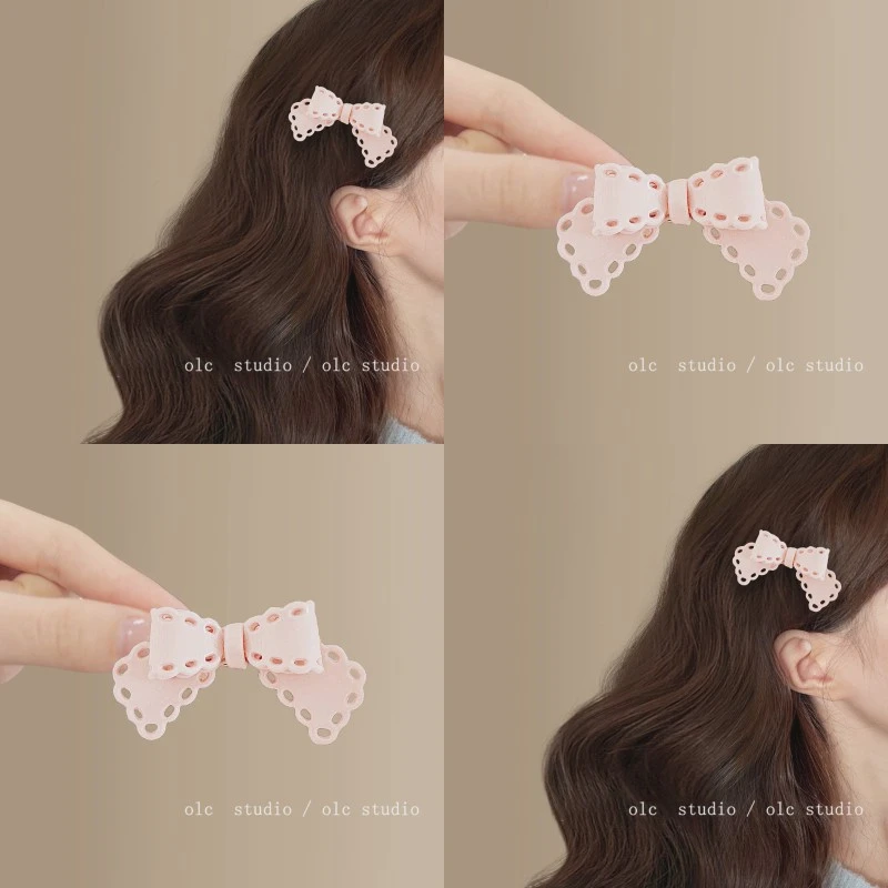 又奶又欲！蝴蝶结结发夹！甜美侧边刘海夹可爱碎发夹旅行头饰女